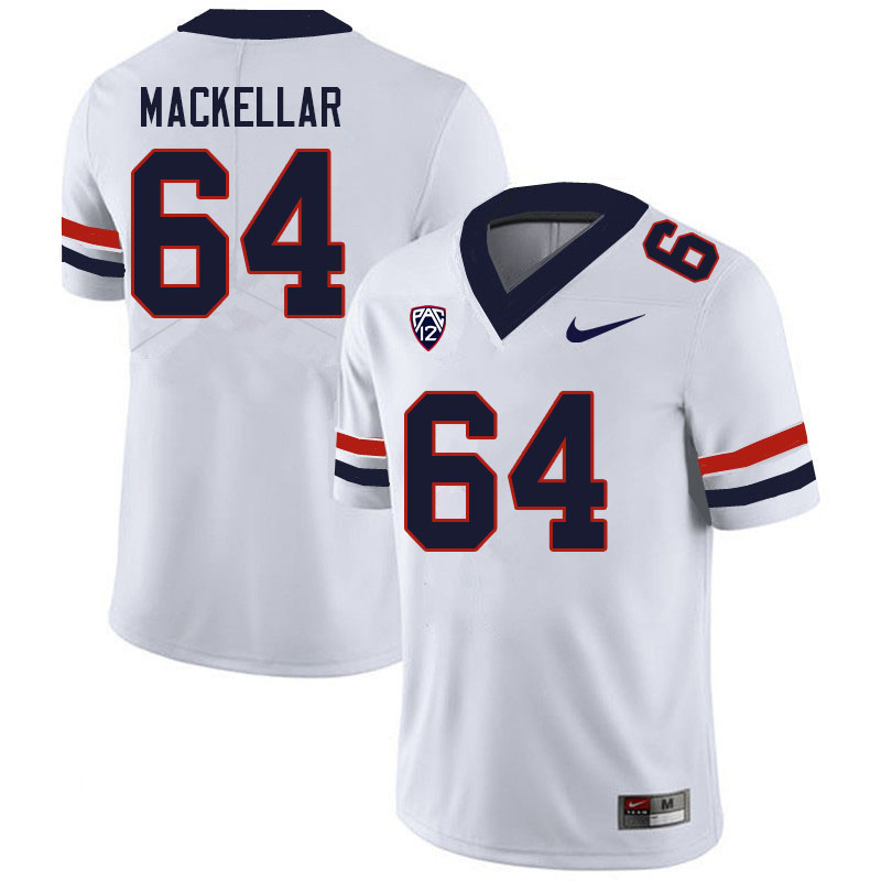 Men #64 Seth MacKellar Arizona Wildcats College Football Jerseys Sale-White